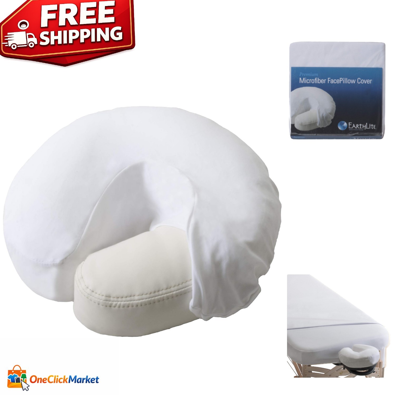 Luxurious Quick-Dry Microfiber Face Cradle Cover for Massage Therapy - 1 Pack