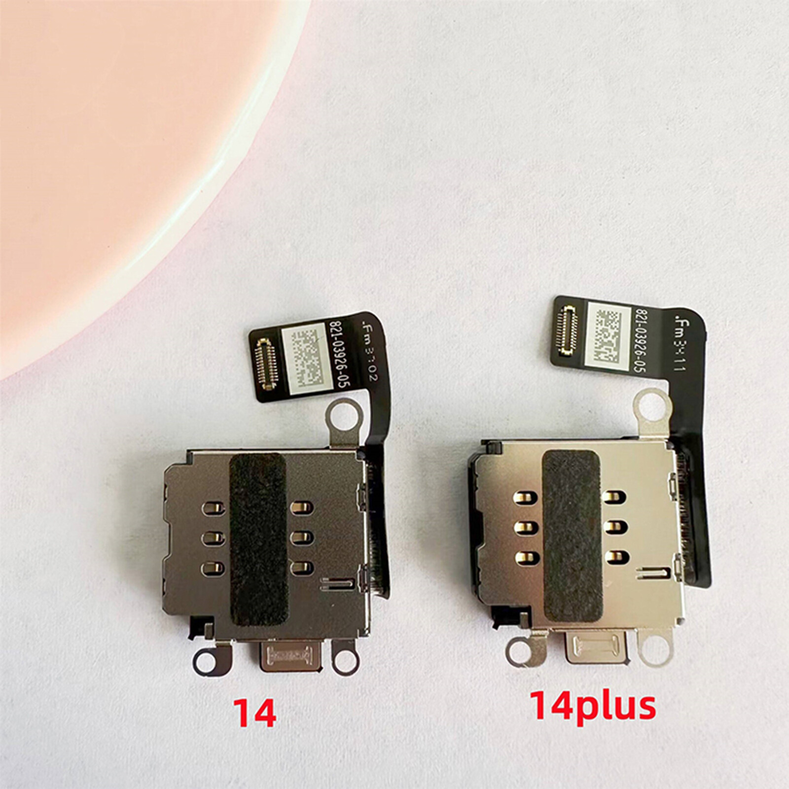 Dual SIM Card Slot Built-in SIM Card Holder Row Line Part for Phones 14 Series
