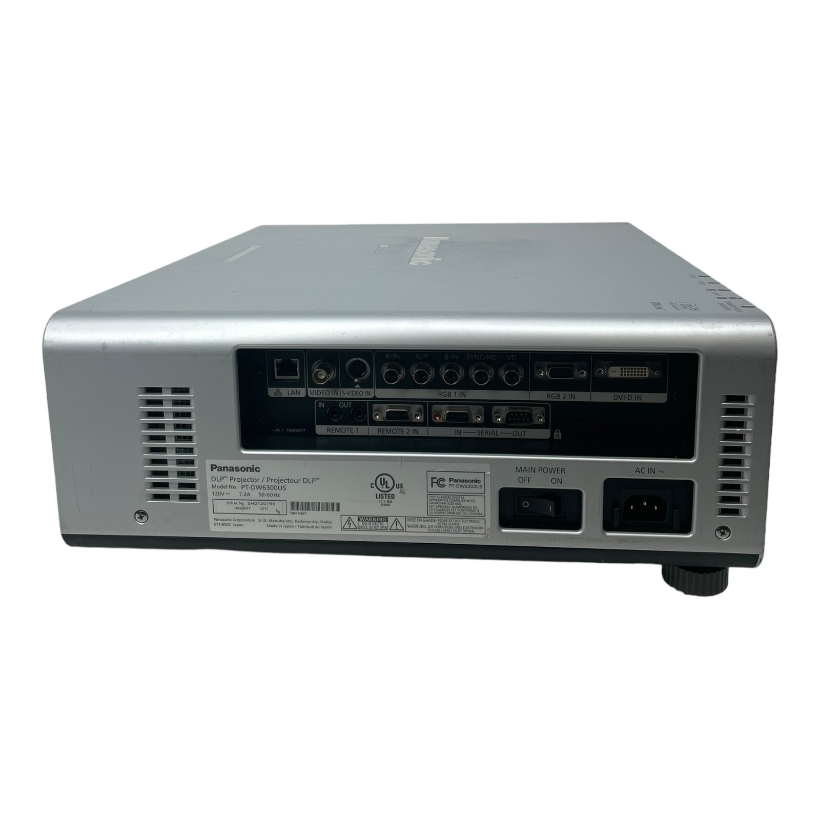 Panasonic PT-DW6300US WXGA DLP Projector