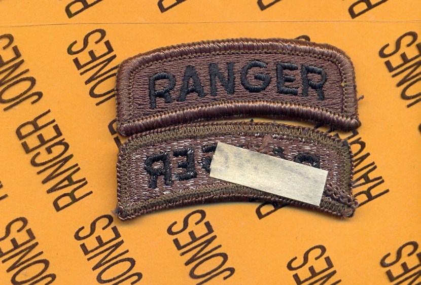 US ARMY RANGER tab qualification OD Green Black BDU variant patch m/e