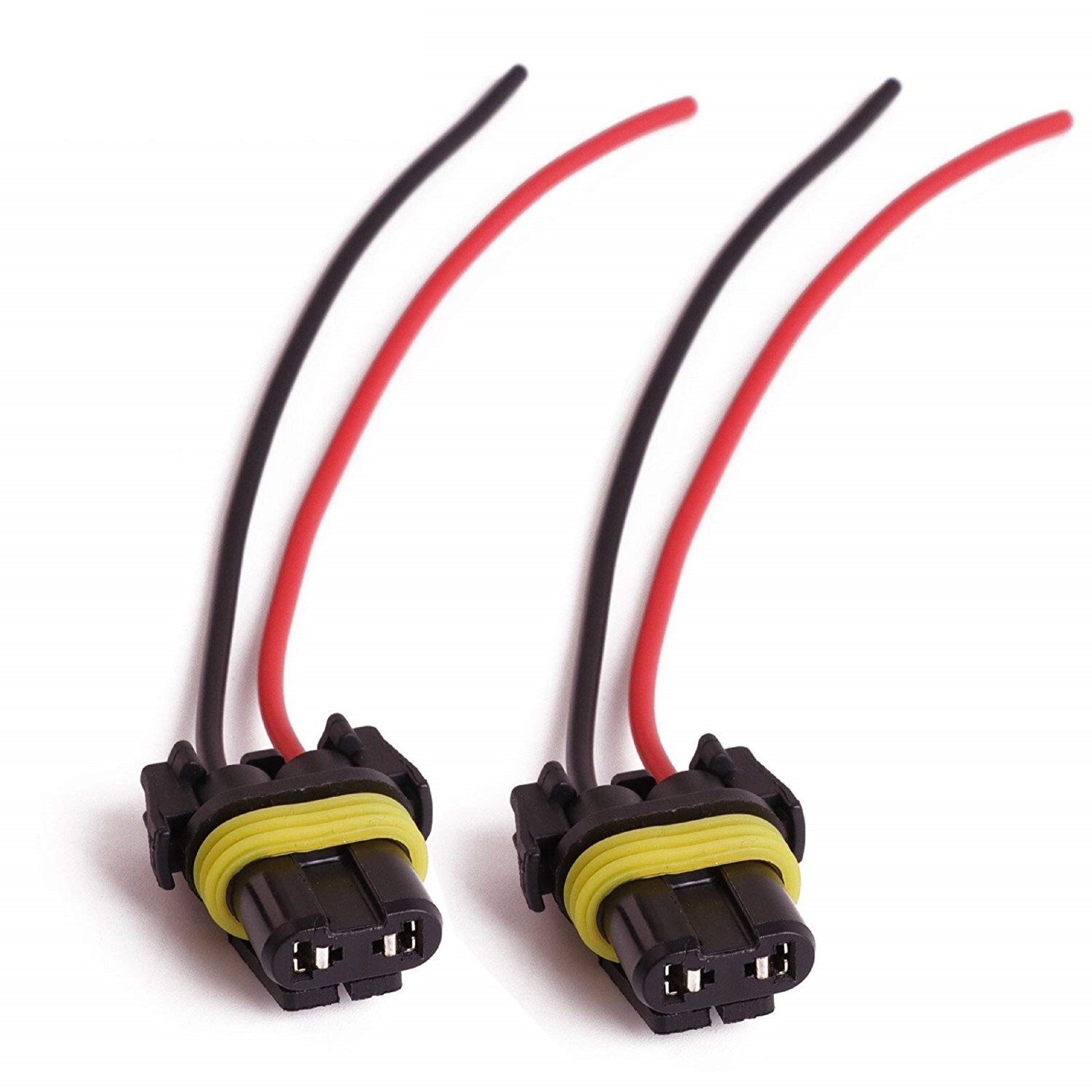 Extension Wire Pigtail Female 9005XS HB3A Two Harness Head Light Bulb Socket Fit