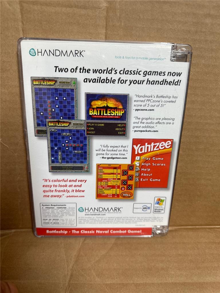 Handmark Battleship Yahtzee Atari Video Games CD Windows CD Rom