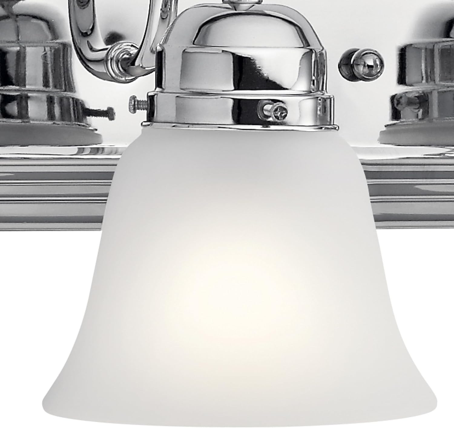24" 3-Light Vanity Bath Light in Chrome, Modern Bathroom Light with Clear Satin