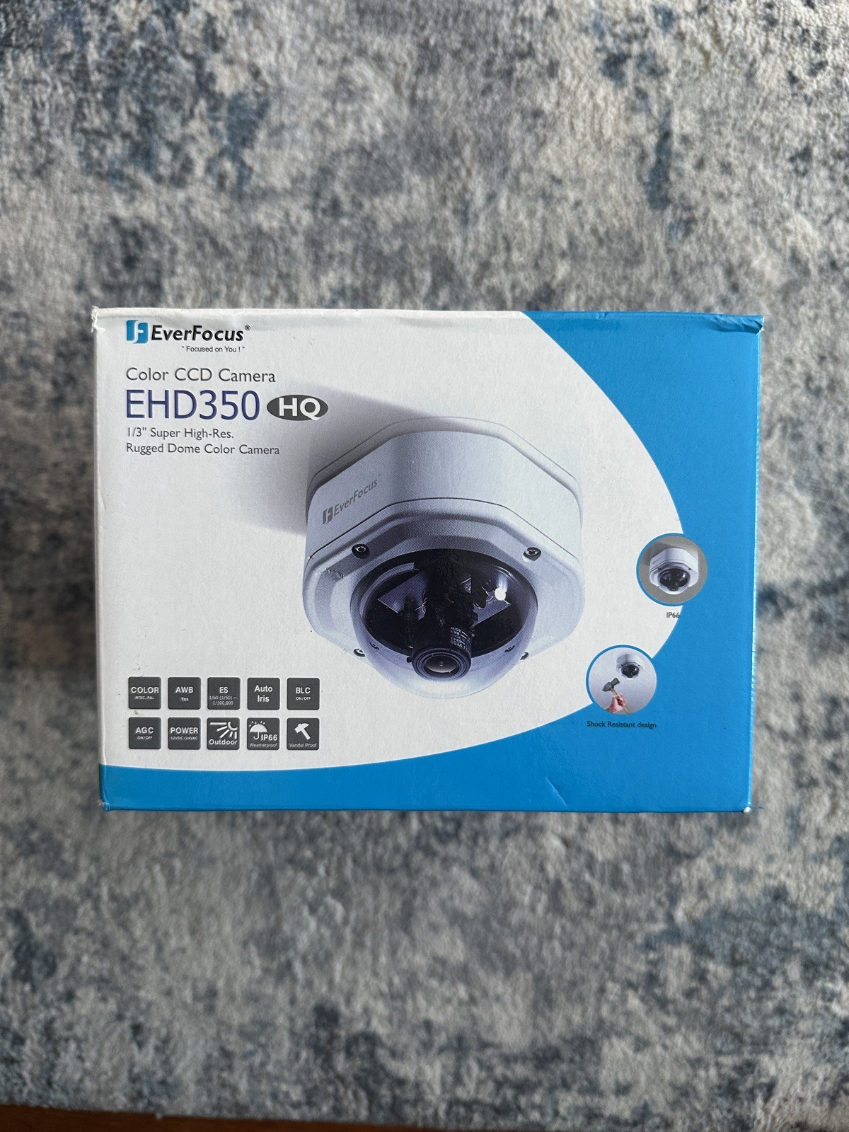 EverFocus EHD350 Rugged Dome Color CCD Camera 1/3" Super High Resolution (New)