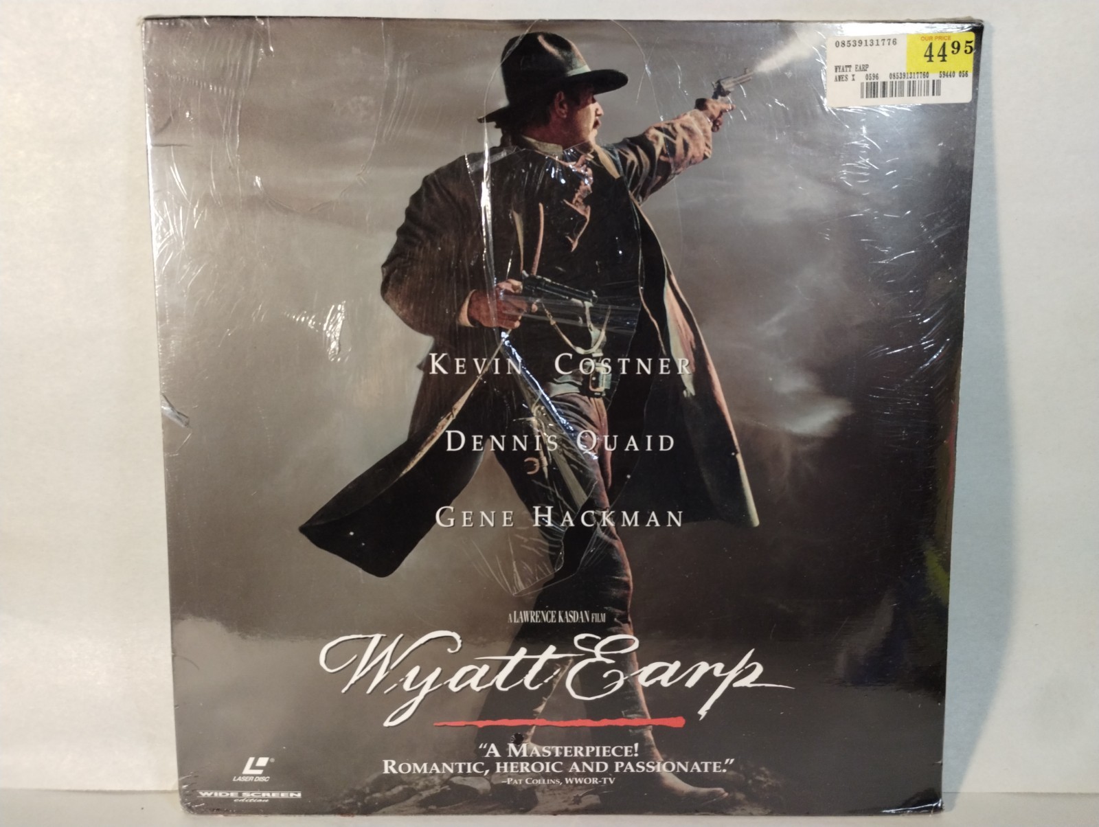 Wyatt Earp Laserdisc, SEALED, Costner, Quaid, Hackman, 2 Disc Set.
