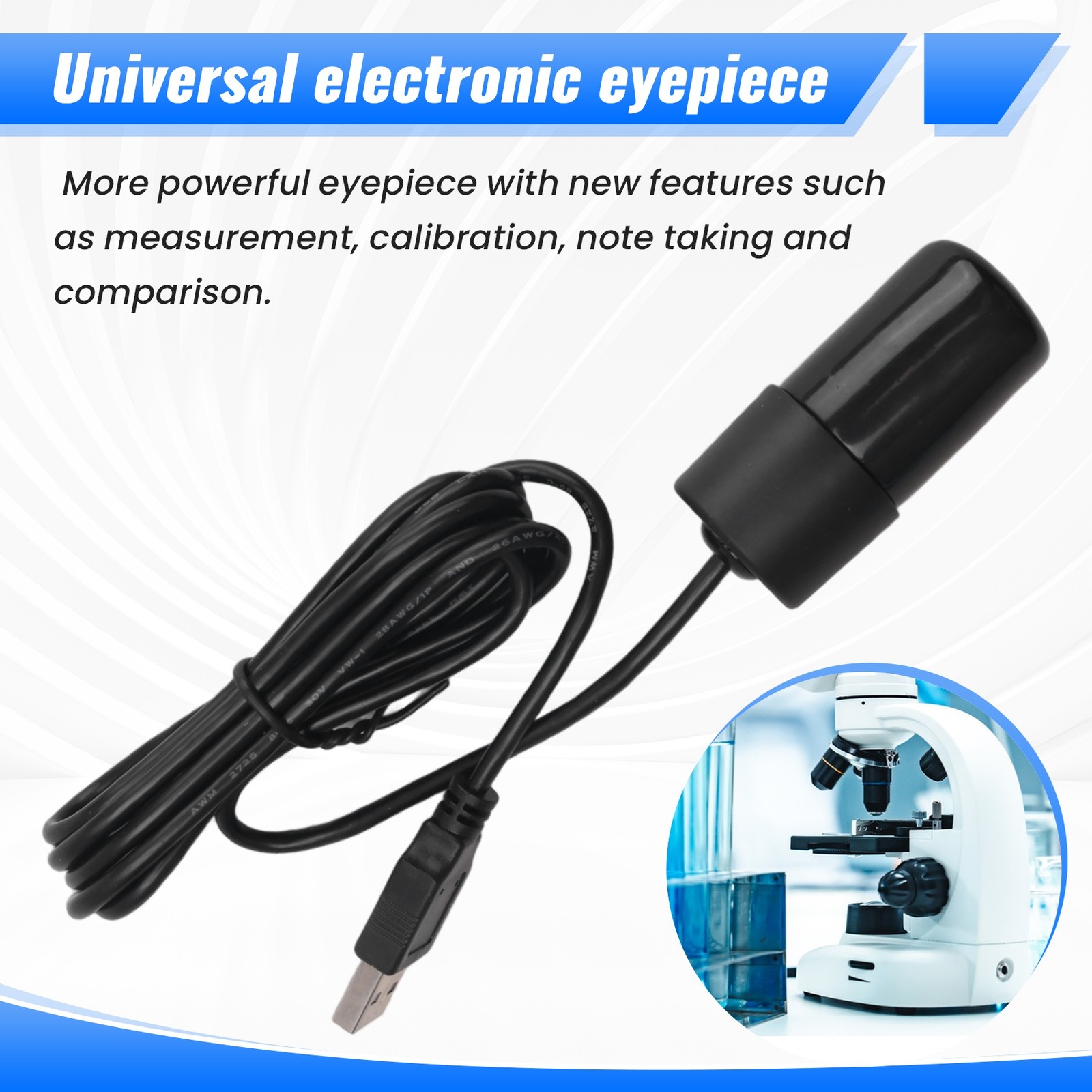 2MP Digital USB Universal Eyepiece Camera for Microscopic Science Education C4F7