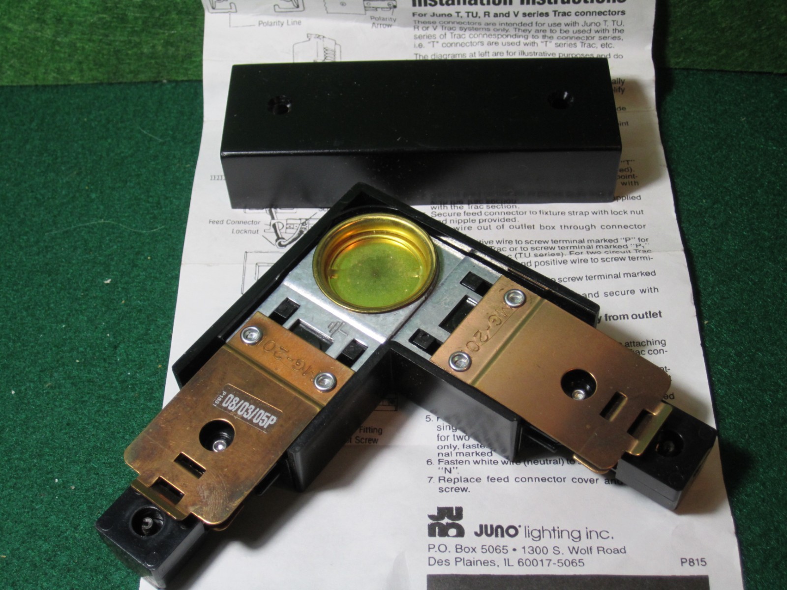 1 JUNO TU24BL tract lighting 2-circuit tract master adjustable connector