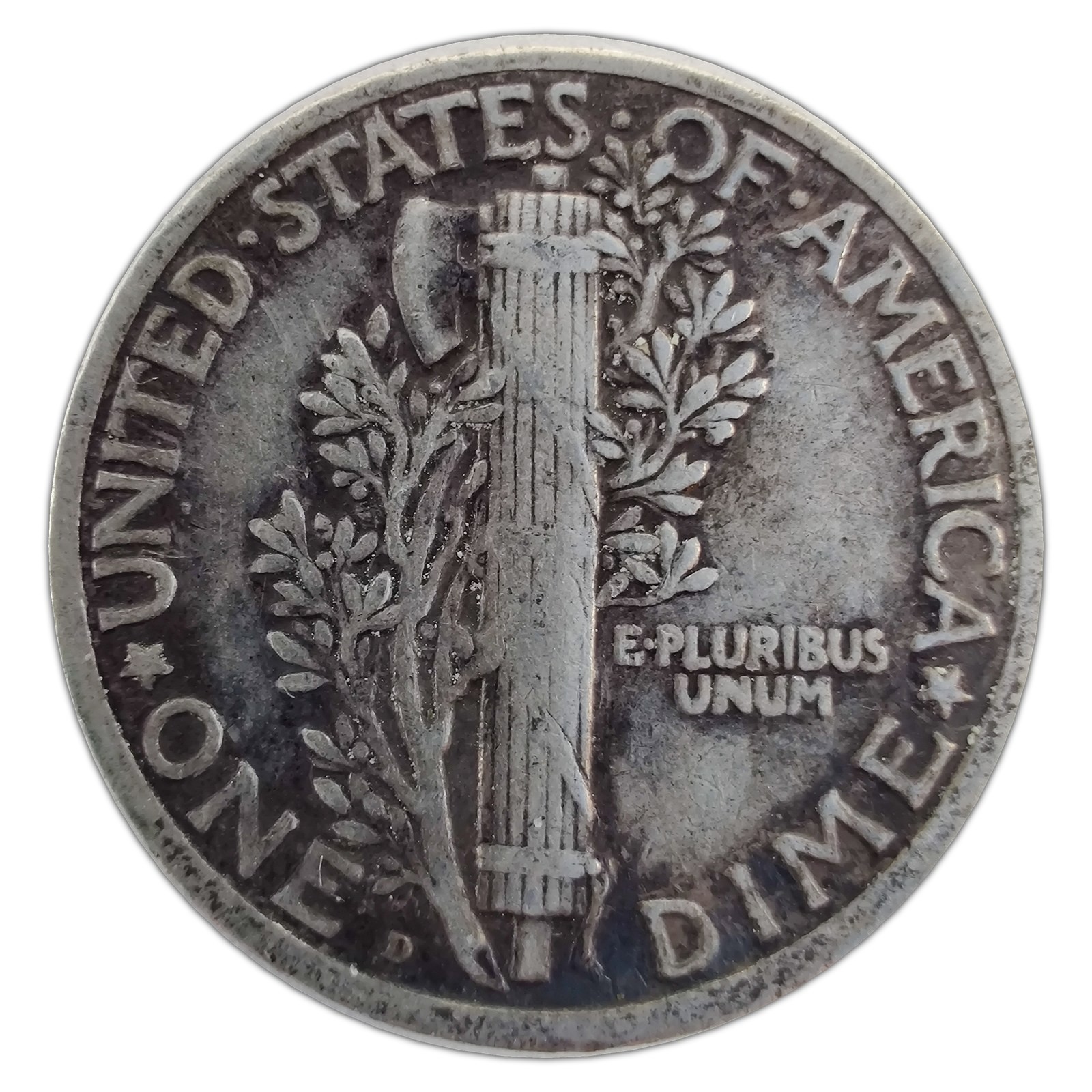 1920-D Mercury Dime VG Very Good 90% Silver