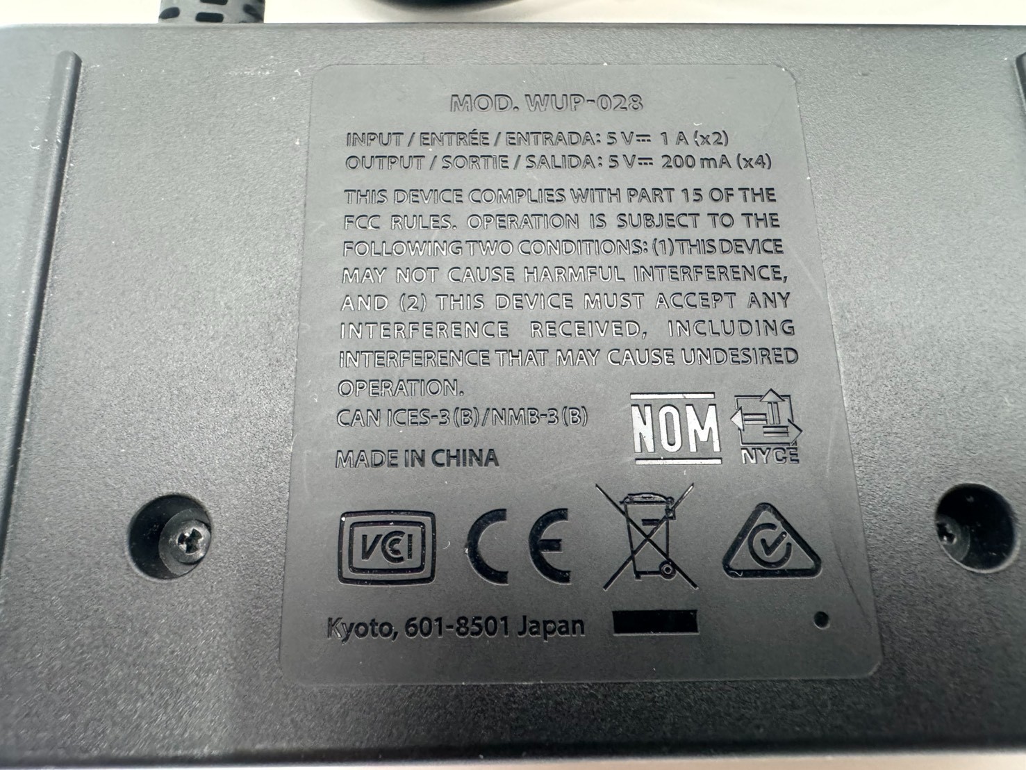 Nintendo Wii U Official OEM GameCube Controller Adapter WUP-028 Switch Tested