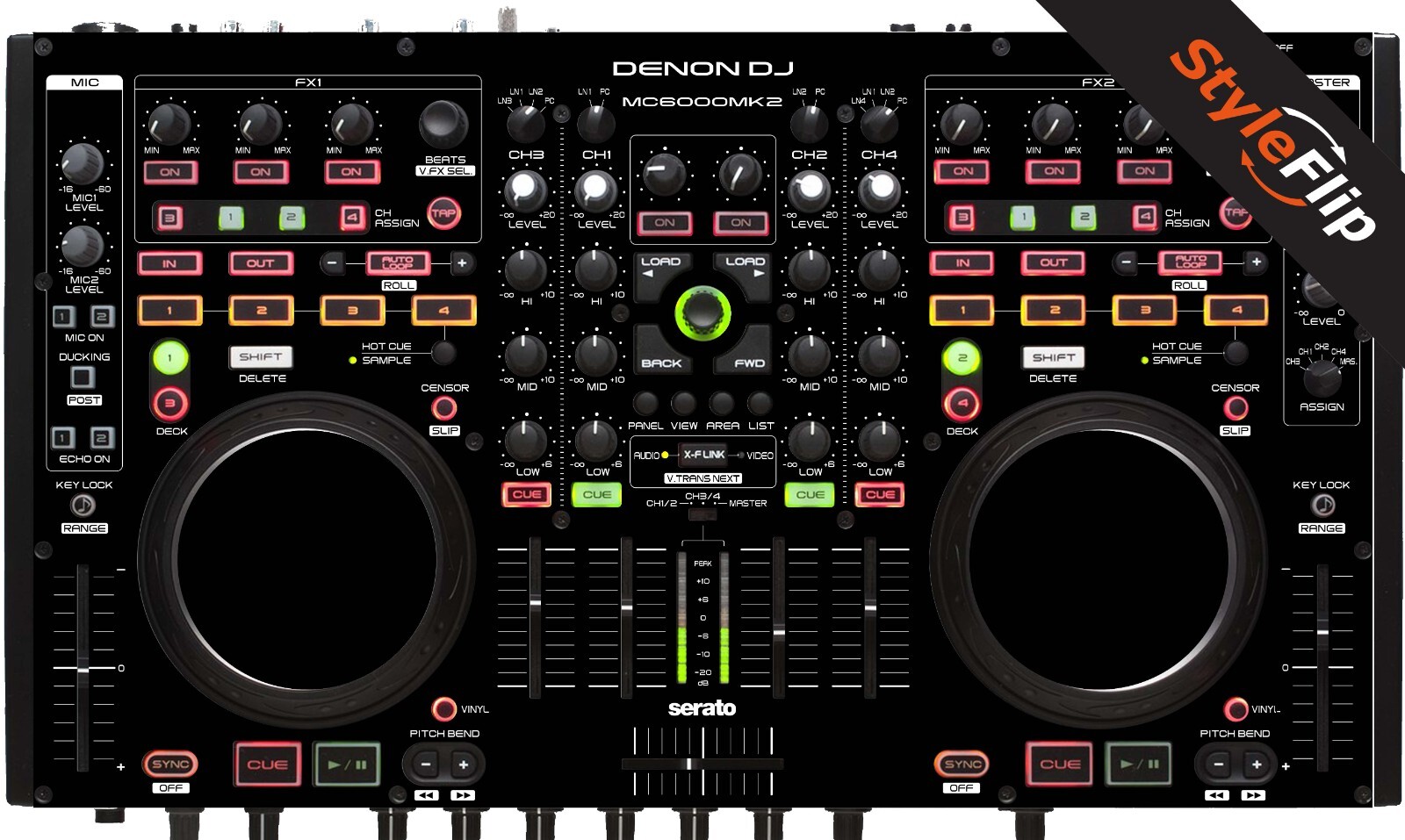 Denon MC 6000 MK2 | Color Black | Protective Decal | StyleFlip Skins