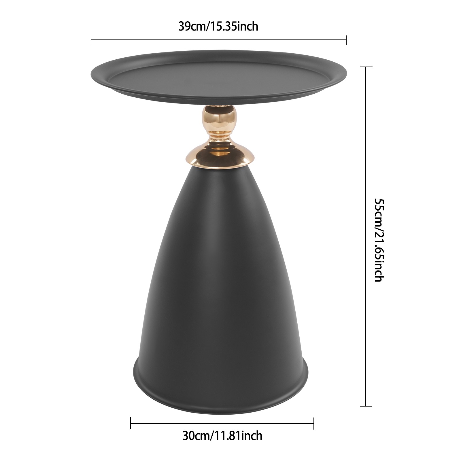 Small Round Side Table, Side Table for Small Spaces, Modern Couch End Table