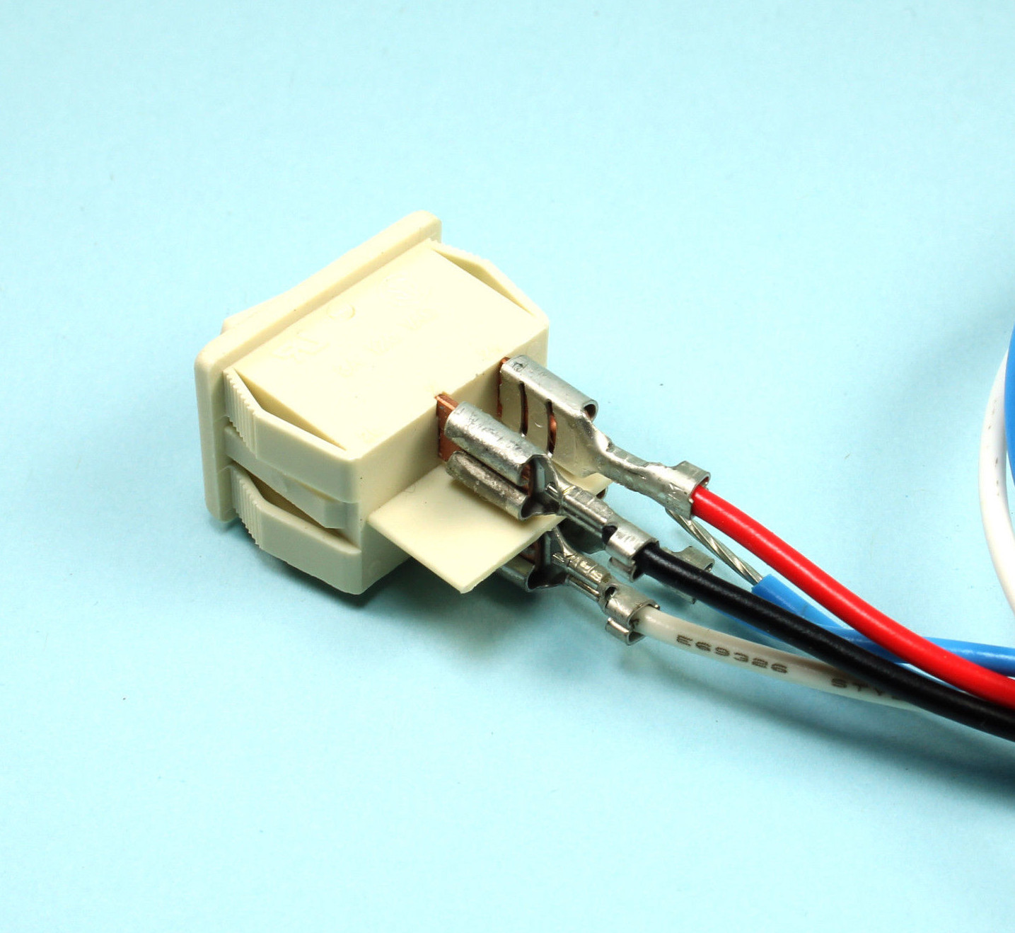 2pcs CW Fluorescent starter switch, 2 Pole Prewired, OFF/ON/(ON), 3A 125Vac,