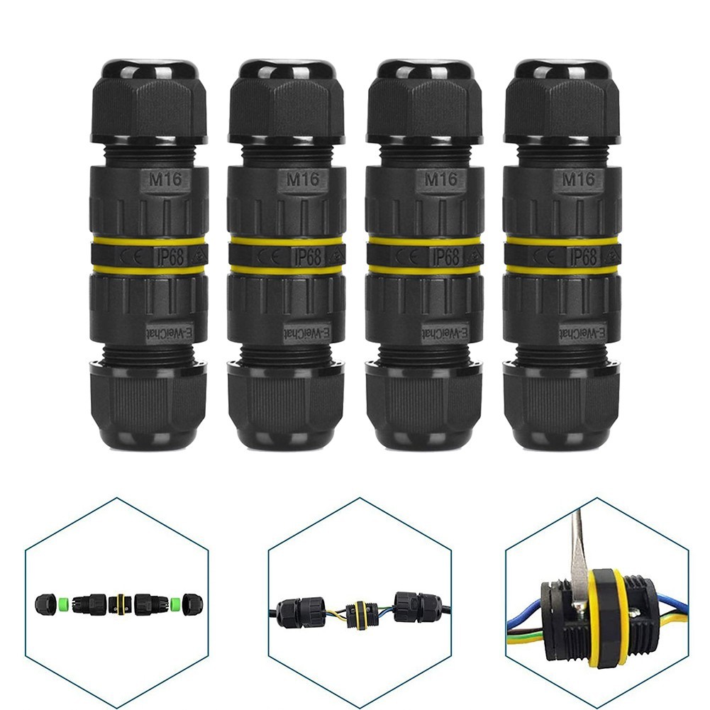 High quality 3 Pin Connector with Black Color and Fire Retardant Material