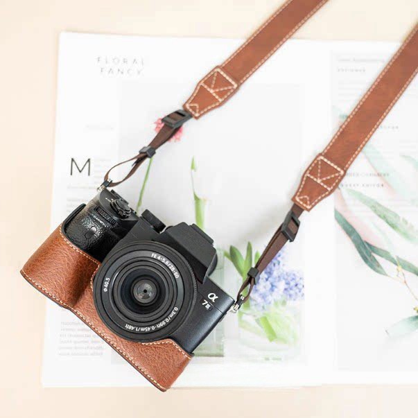 For Sony A7RⅢ A9 A7M3 A7R3 Camera Bag Leather Camera Case Base Protection Cover