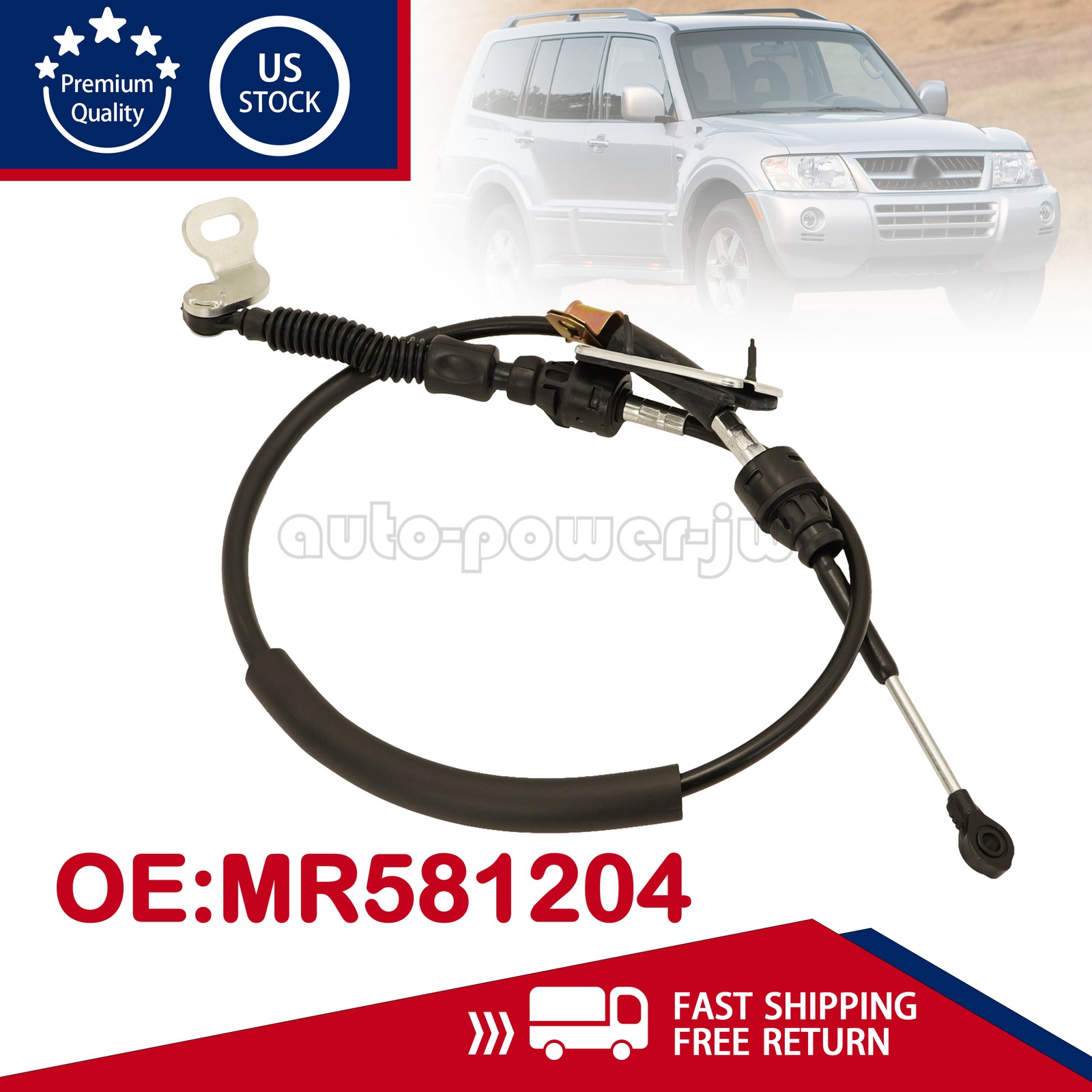 NEW Gear Shift Control Cable MR581204 For 2000-2006 Mitsubishi Montero 3.8L US