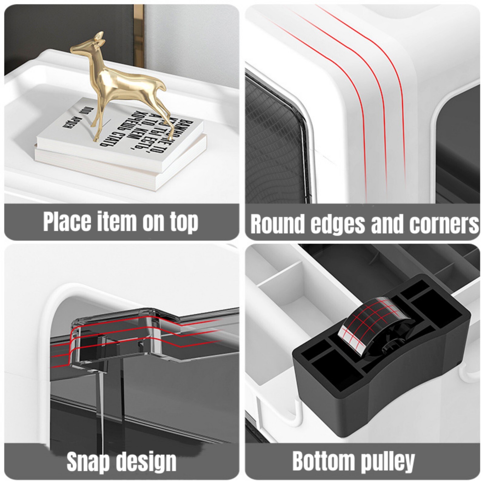 6-Drawer Floor Stand Organizer,Office Storage Box,Bathroom,Copy Data Storage