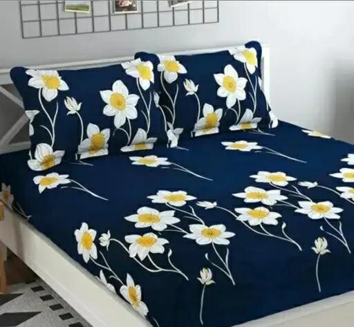 Cotton Bedsheet For Double Bed With Pillow Cover bedsheet code 2