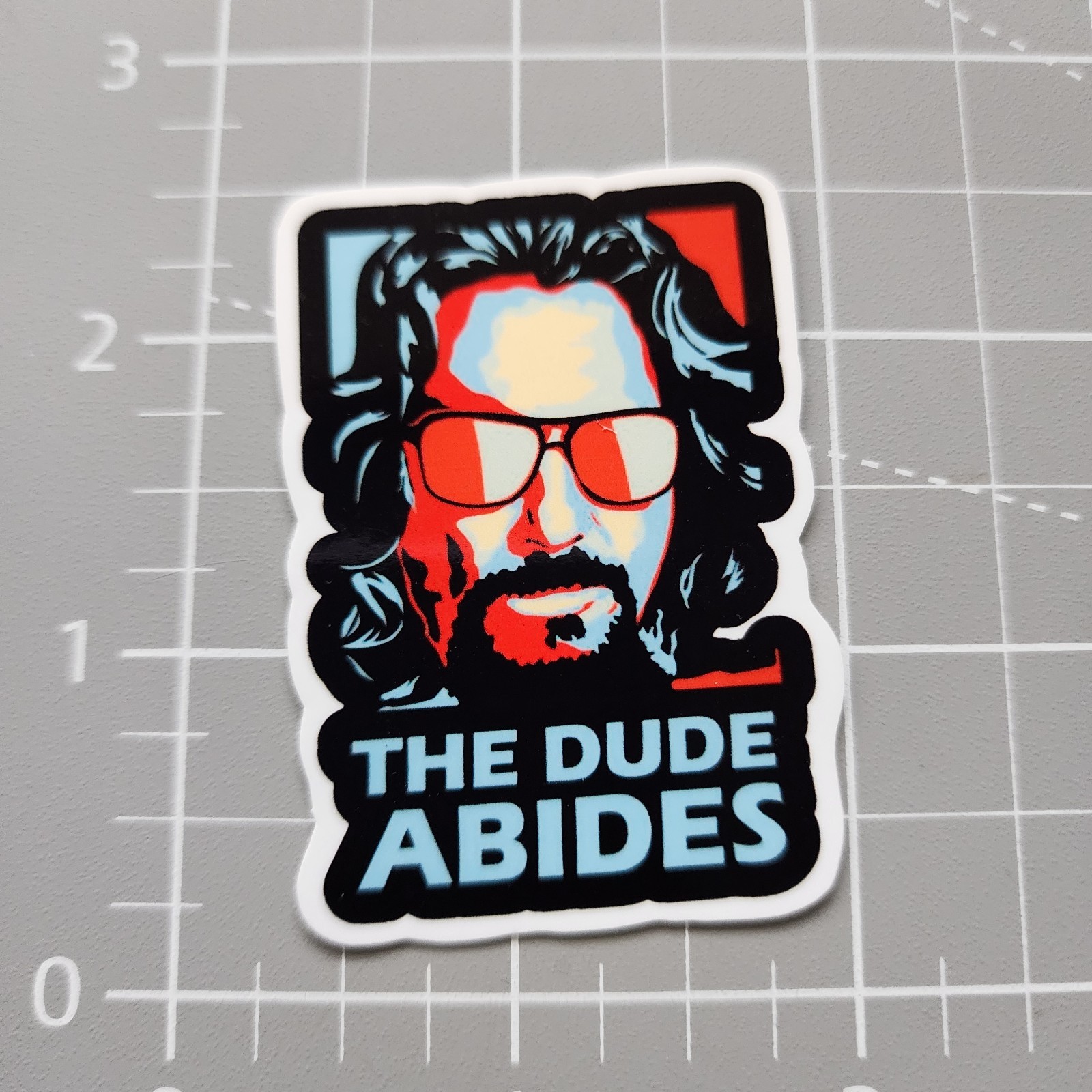 The Big Lebowski ~ 2" Vinyl Sticker  The Dude ABIDES ~ El Duderino ~ Far out Man