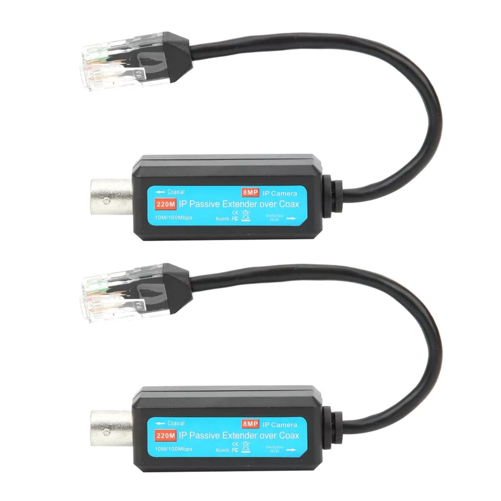 10/100mbps Passive Coaxial lP Extender 802.3 CCTV Accessories Easy to Operate