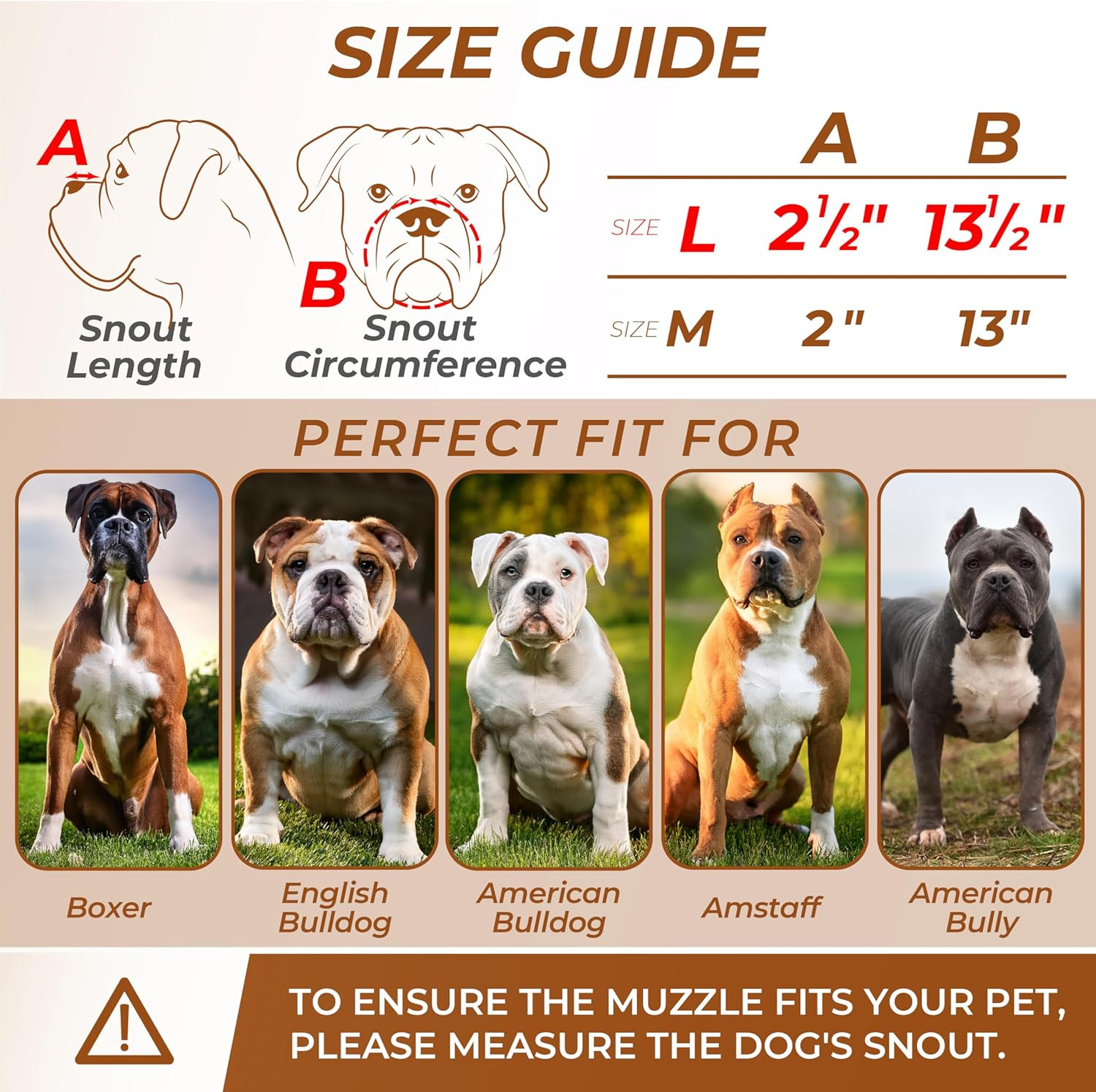 Metal Muzzle for Boxer Dog Breed – Bite Proof Boxer Muzzle for Medium and Large