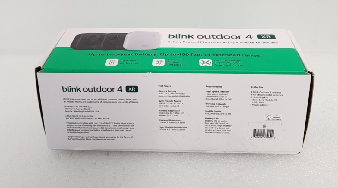 Blink Outdoor 4 XR Wireless Security 2 Camera System with XR Sync Module