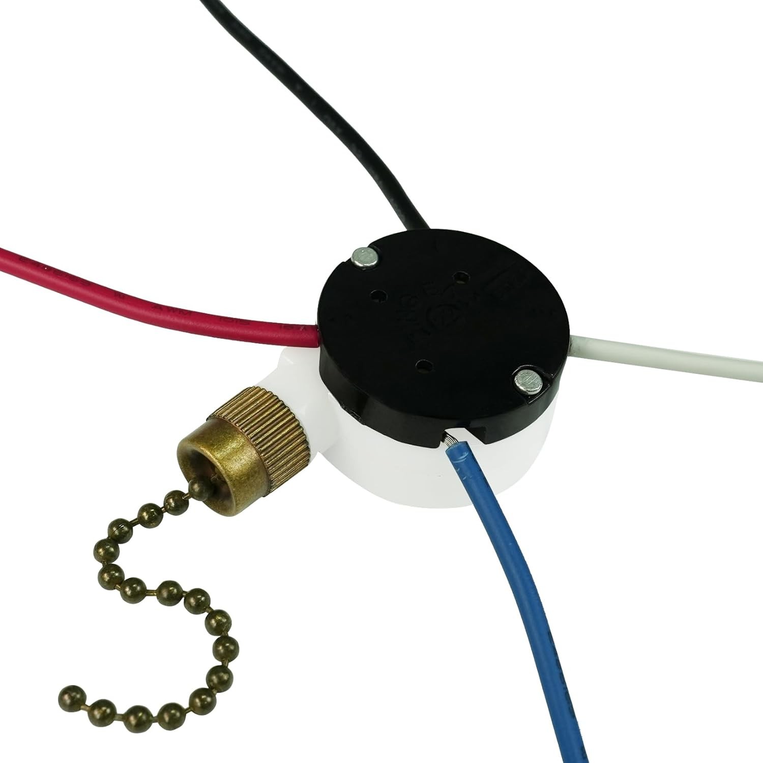 Ceiling Fan Switch Zing Ear ZE-208S E89885 3 Speed 4 Wire Pull Chain Bronze