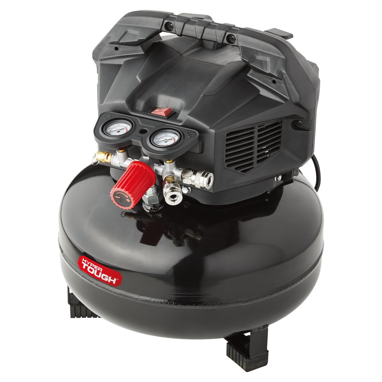 Hyper Tough VACW1523BEMG 6 Gallon Oil Free Pancake Air Compressor, 150 PSI™