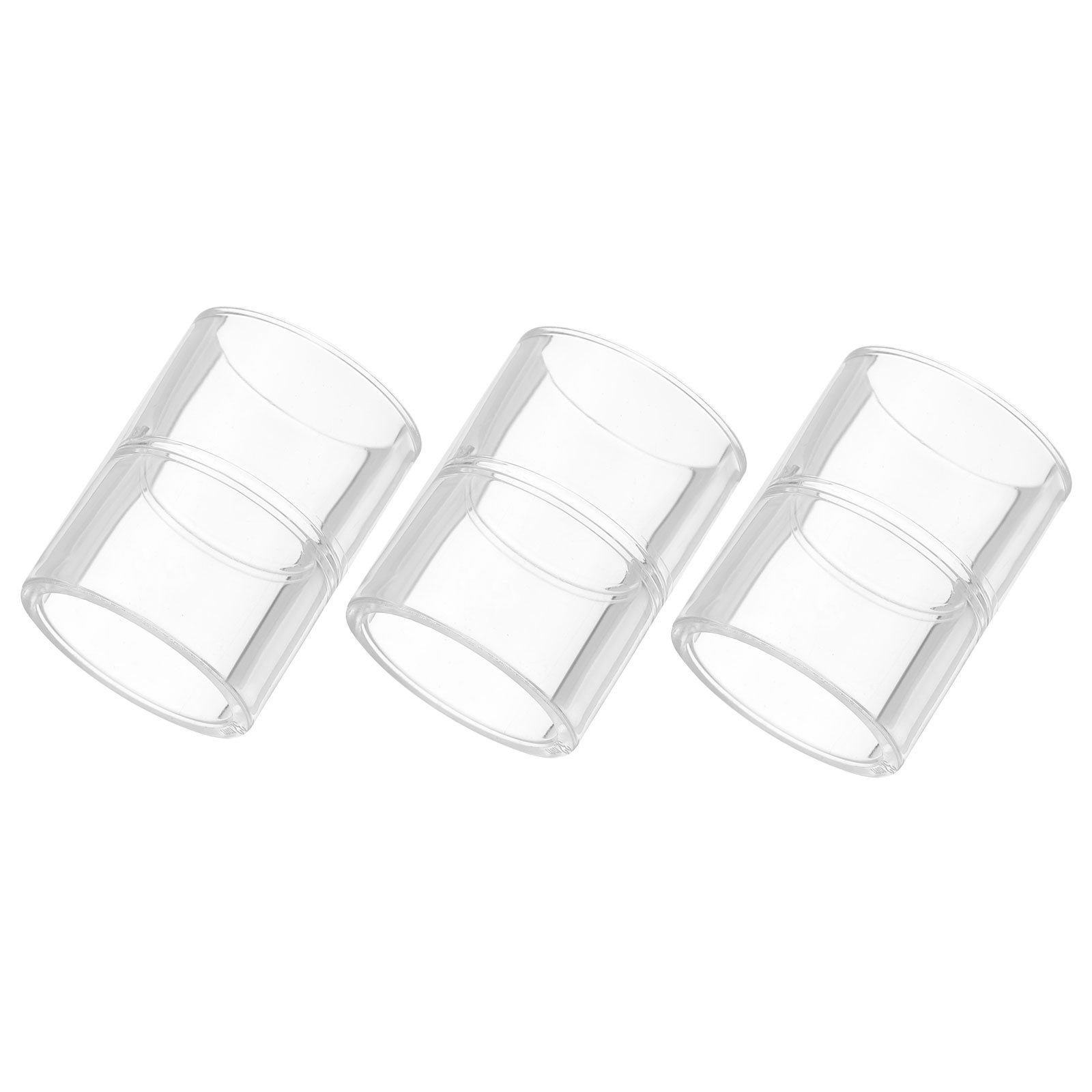 3Pcs Clear Straight Pipe Fitting, 32mm/1.26" 2 Way Acrylic Pipe Connectors