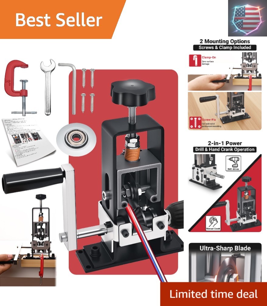 Wire Stripper Machine, 0.06-1 inch Manual Wire Stripping Machine with Replace...