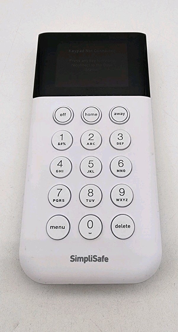 SimpliSafe SSKP3 Security Keypad White Wireless Used Works
