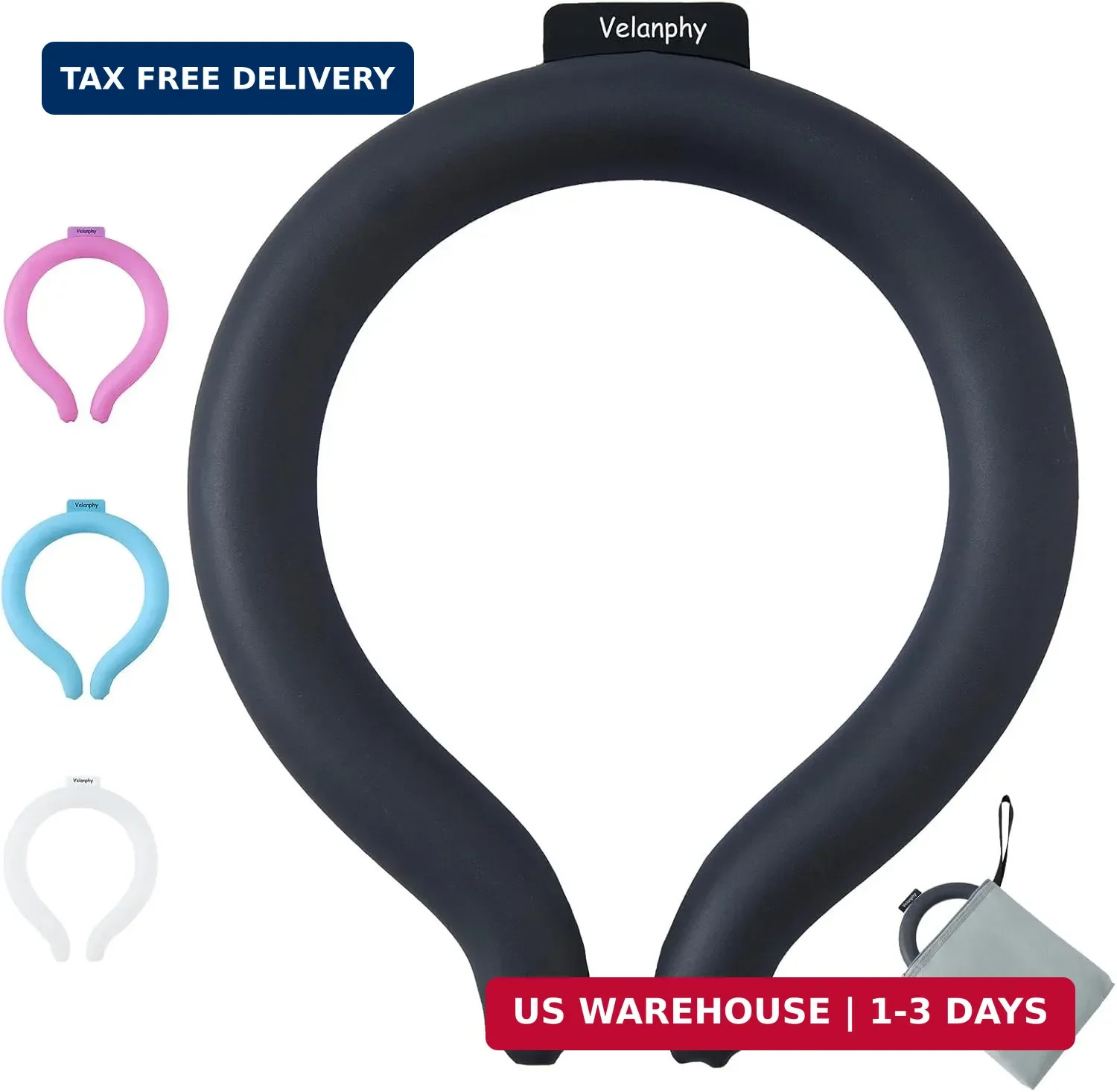 Neck Cooling Tube with Insulated Bag, Reusable Neck Cooler Ice Ring, 18°C/64°F P