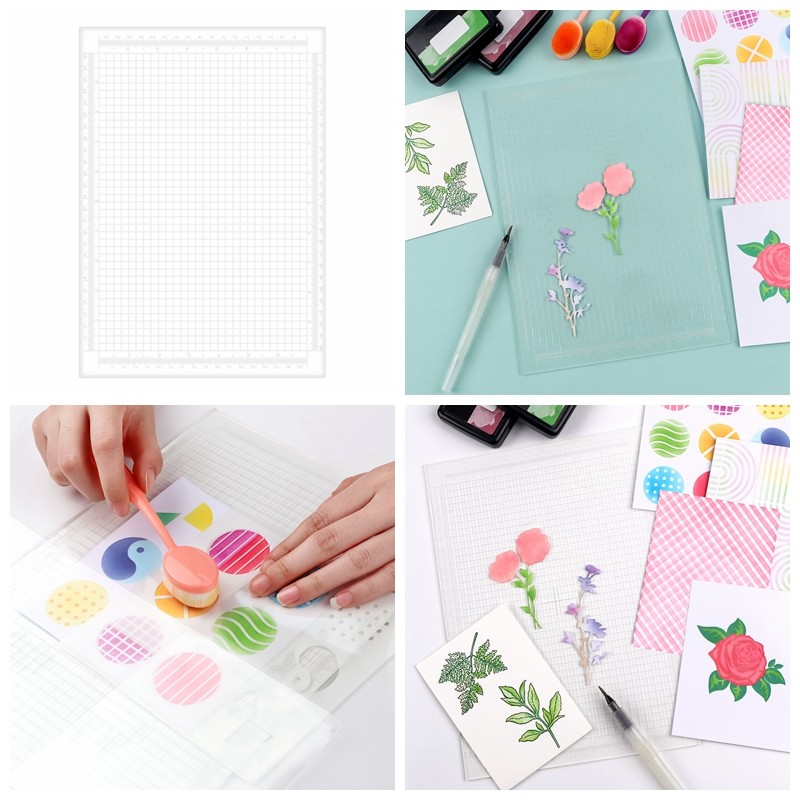 A4 Photopolymer Sticky Mat Reusable Anti-Slip Grip Mat for Craft Stencil Stamp