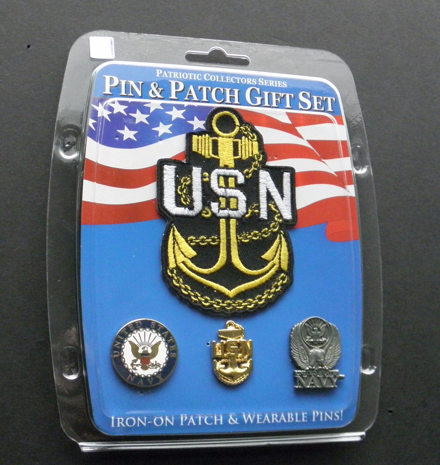 US NAVY USN USA 3 PIN AND 1 PATCH SPECIAL GIFT SET LAPEL PIN BADGE