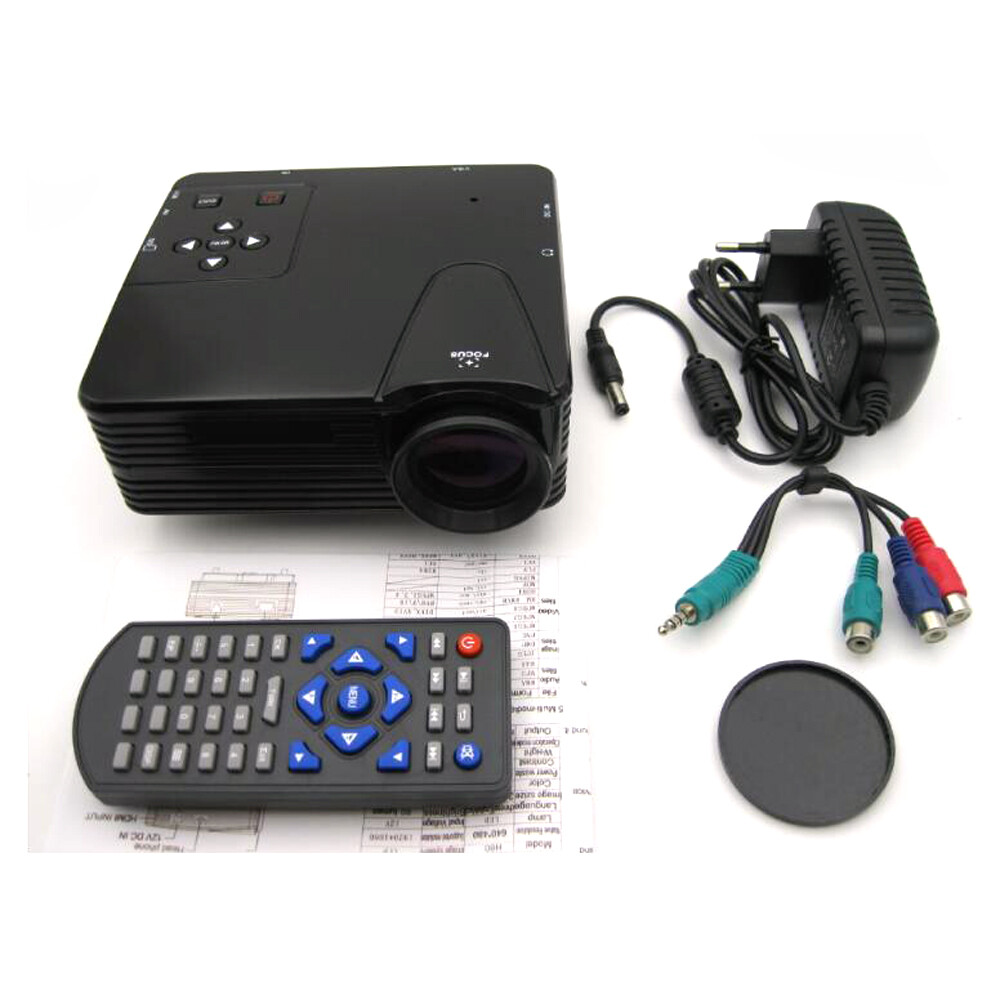 Mini LED Projector H80 LED Orthographic Projection 80Lumen 1080P