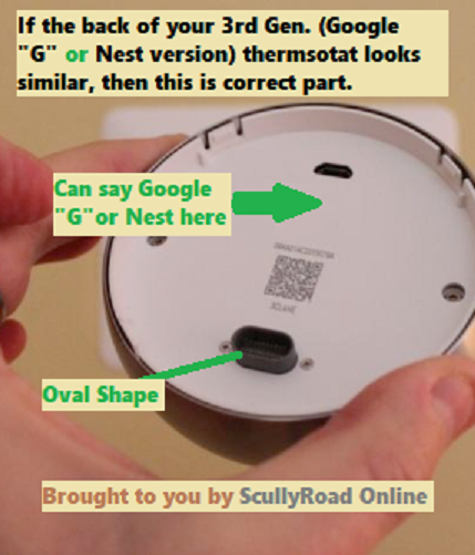 Google Nest 3rd Generation Learning Thermostat Stainless Steel- REPLACEMENT PART