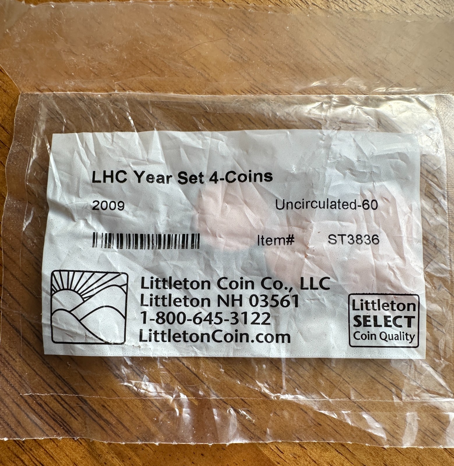 2009-D LHC YEAR SET 4 COINS UNCIRCULATED 4 PENNY SET LITTLETON COIN COMPANY