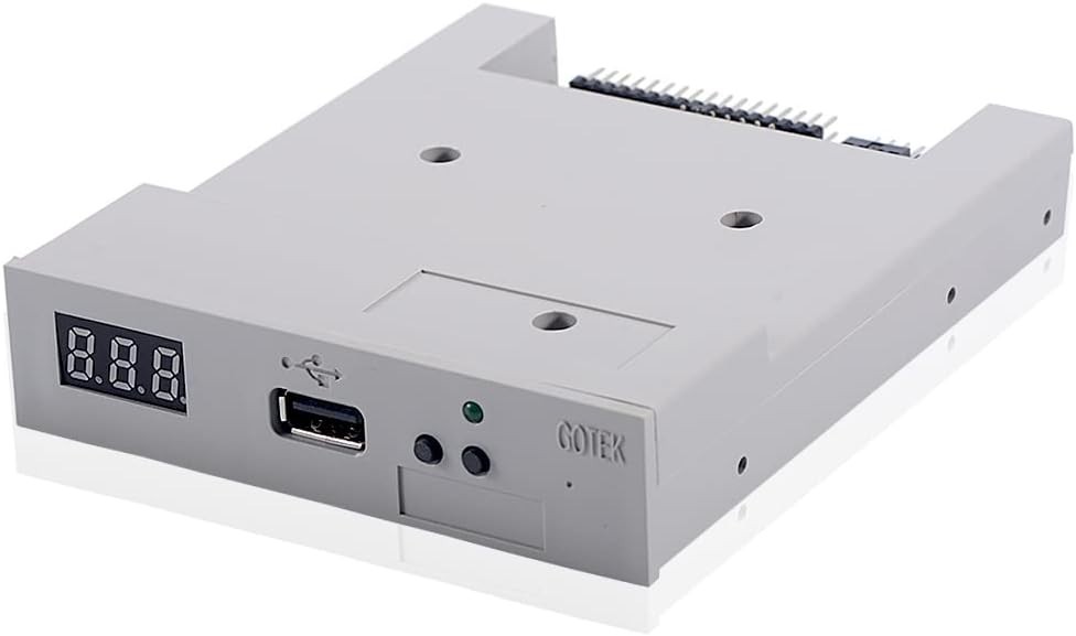 GoTEK SFR1M44‑U100 3.5" USB SSD Floppy Drive Emulator 1.44MB Grey Reliable