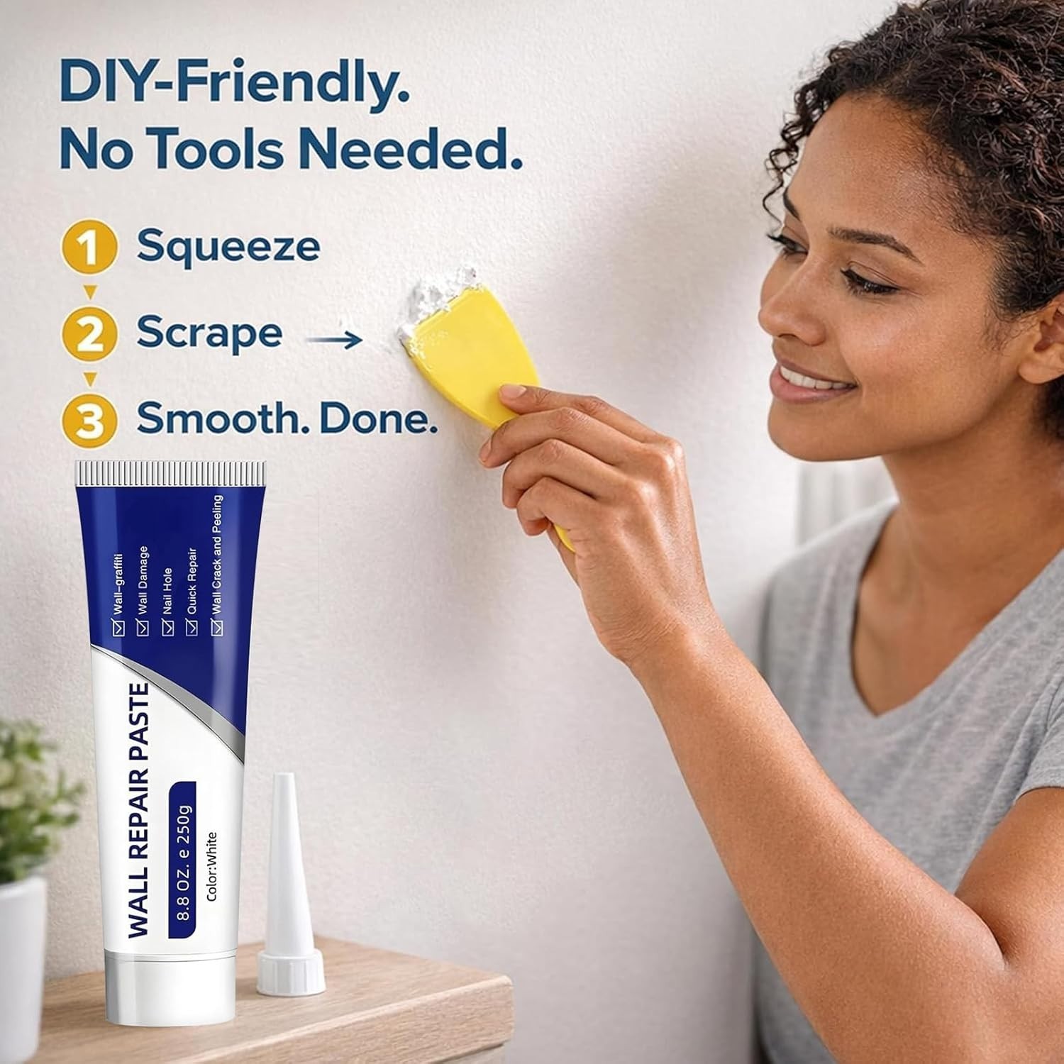 2-Piece Quick-Drying Drywall Repair Kit: Efficient Solution for Holes & Cracks