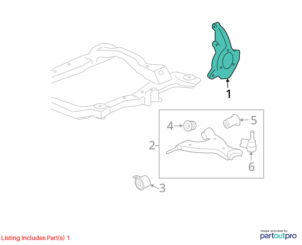 Chevrolet Traverse Drivers Front Spindle Knuckle Oem GOA94