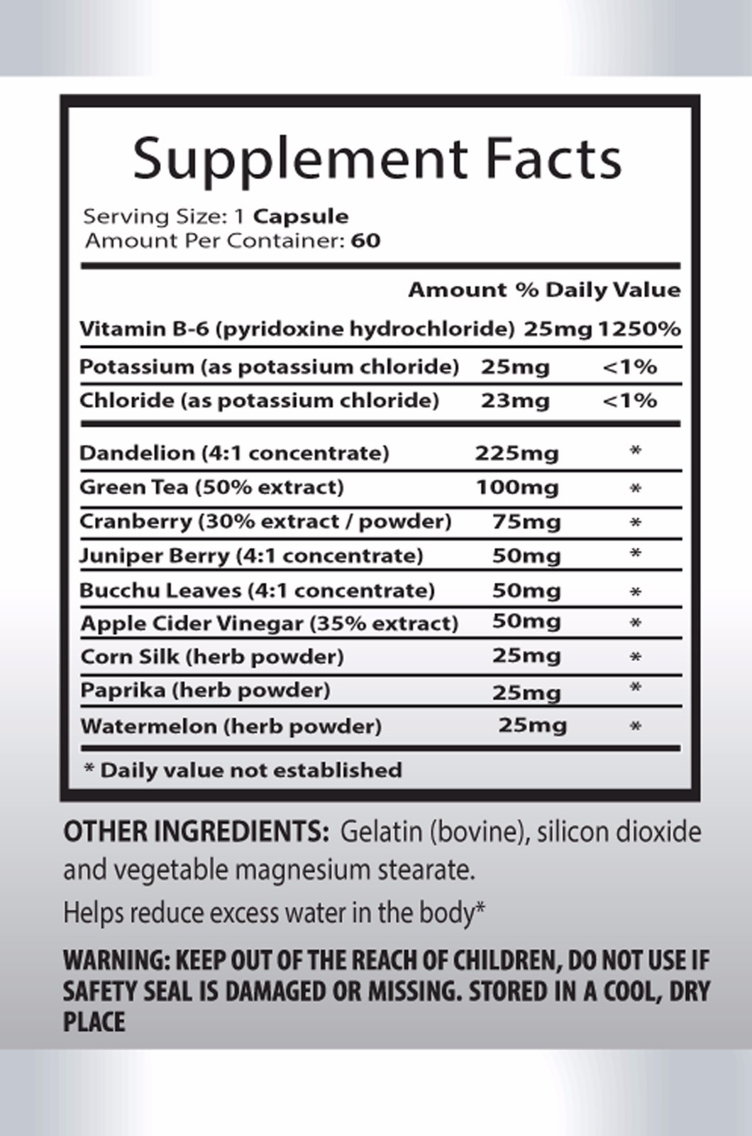 Antioxidant immune booster - WATER AWAY - RASPBERRY KETONE COMBO - raspberry