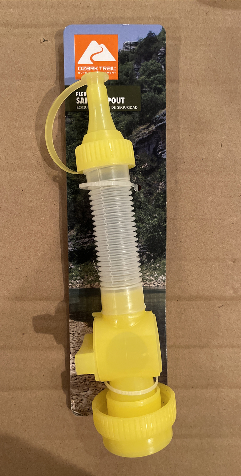 Ozark Trail FLEXIBLE SAFETY OIL FILL SPOUT BOTTLE ATTACHMENT On/Off Valve MARINE