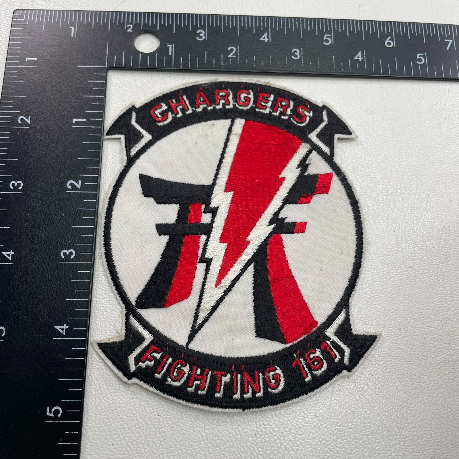 Military Patch FIGHTING 161 NAVY FIGHTER SQUADRON INSIGNIA ("CHARGERS") 39WZ