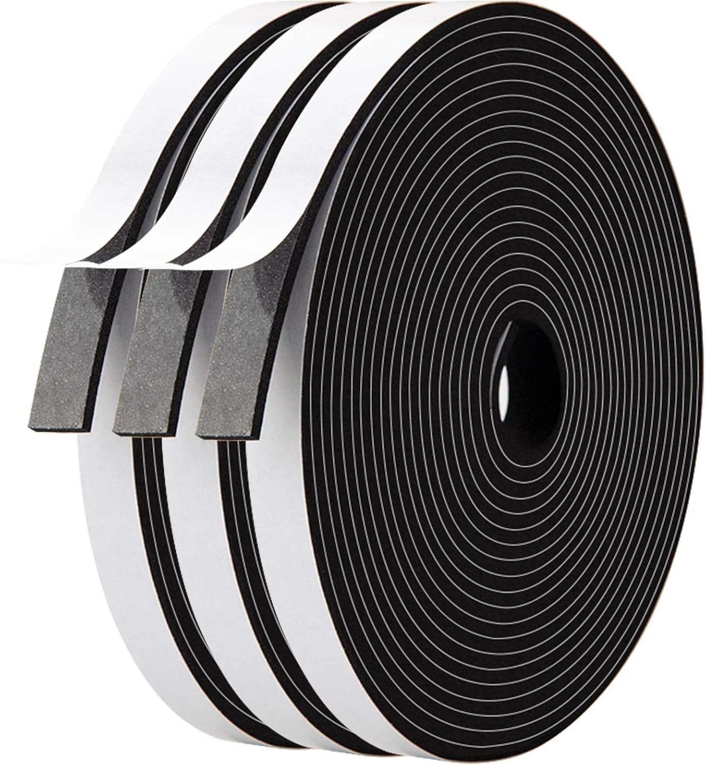 High Density Foam Seal Tape, 1/2 Inch x 1/8 Inch, Neoprene Weather Stripping
