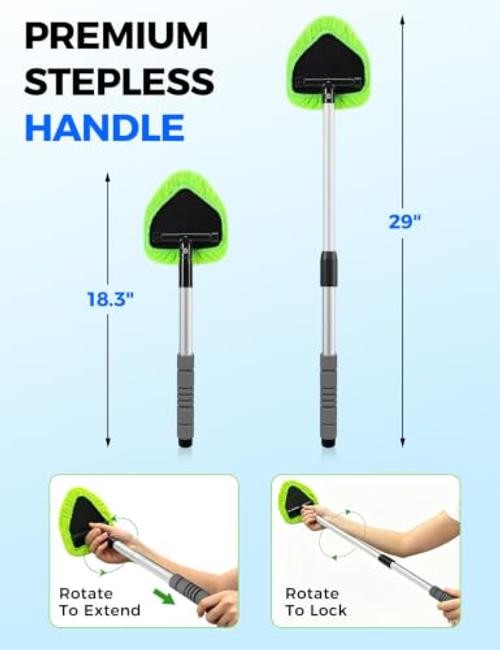 XINDELL Car Interior Window Cleaner Tool – 29in Windshield Cleaner