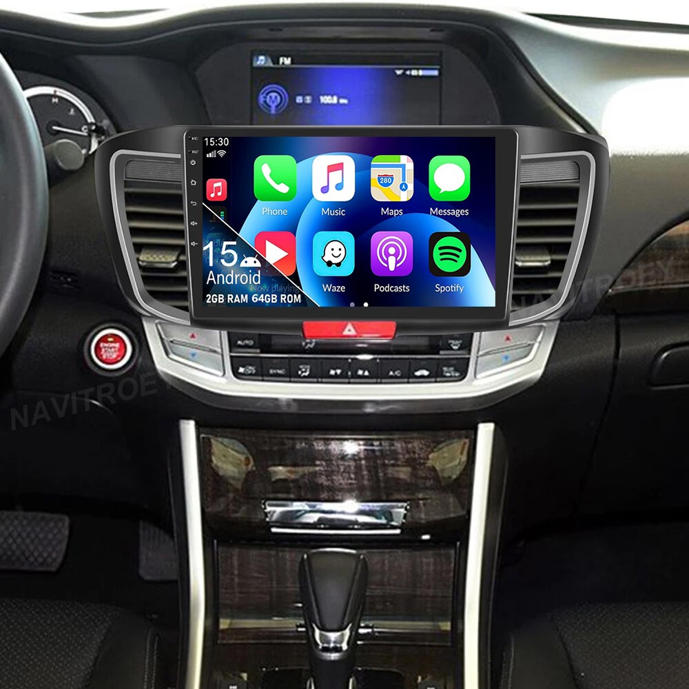 For Honda Accord 2016 2017 Apple Carplay Car Stereo Radio Android 15 GPS 2+64GB