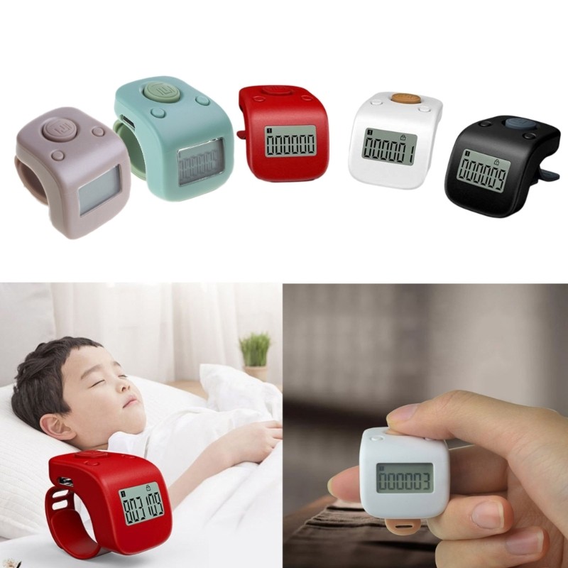 1Pc Rechargeable 6 Channel Tally Counters 6 Digit Counter Bead Prayer
