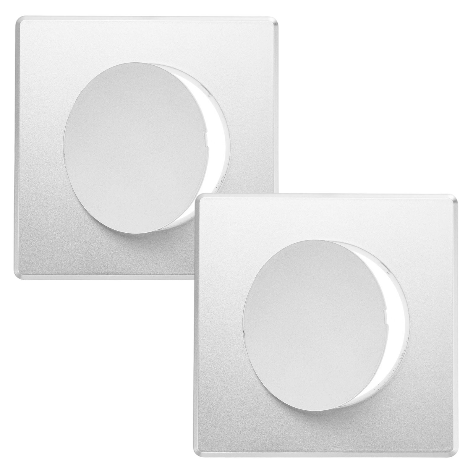 2-Pack Access Panel for Drywall, 4x4" Plastic Removable [Silver Tone, Round]