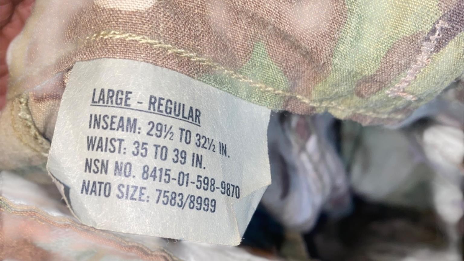 Military Official Multicam ACU Ripstop Flame Resistant Pants (Size: Large-Reg)