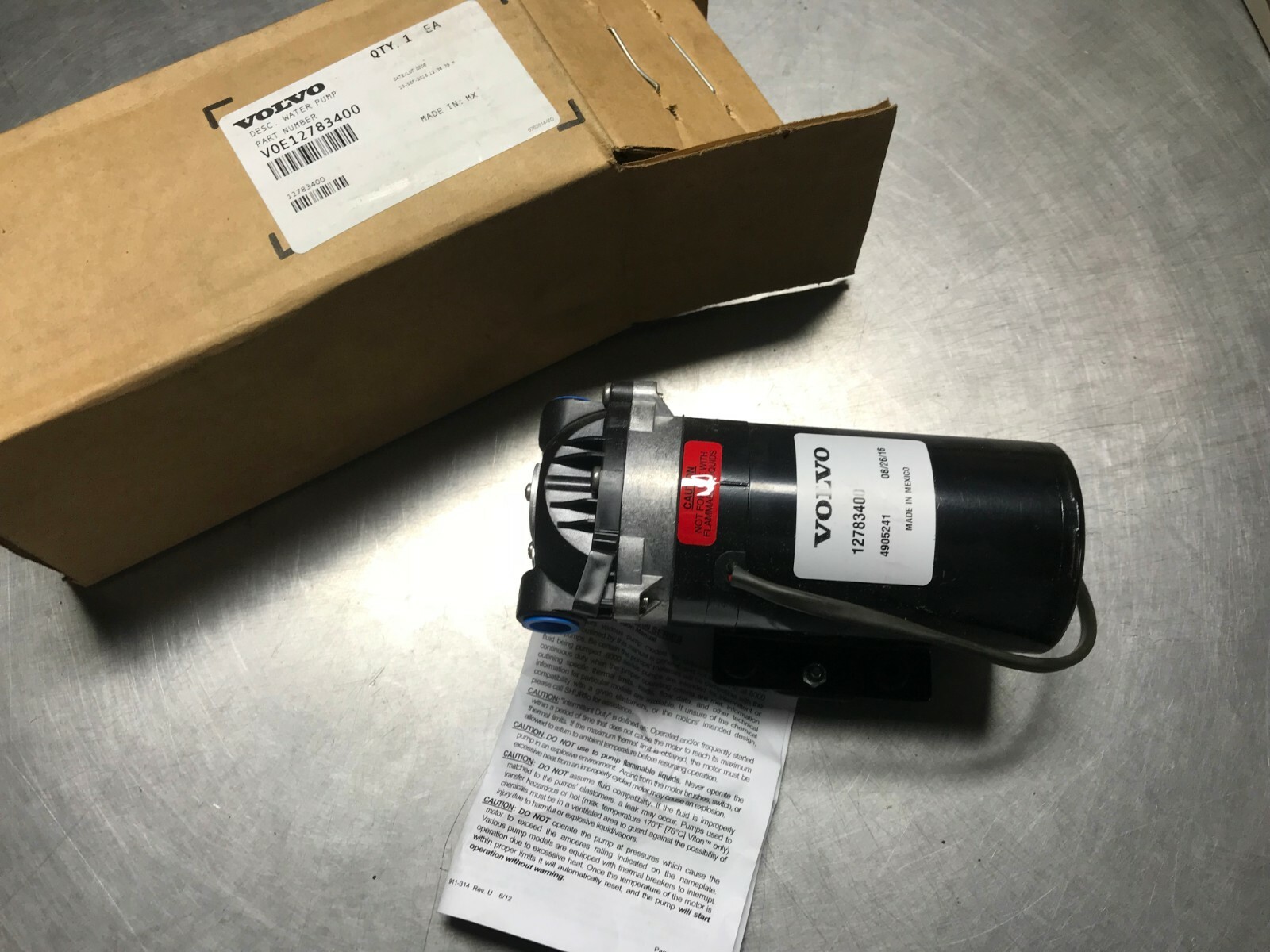 12783400  GENUINE VOLVO  WATER PUMP   VOE12783400