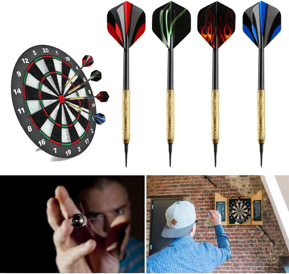 12-Pc Soft Tip Darts Set with 36 Replacement Tips - Perfect for All Skill Levels